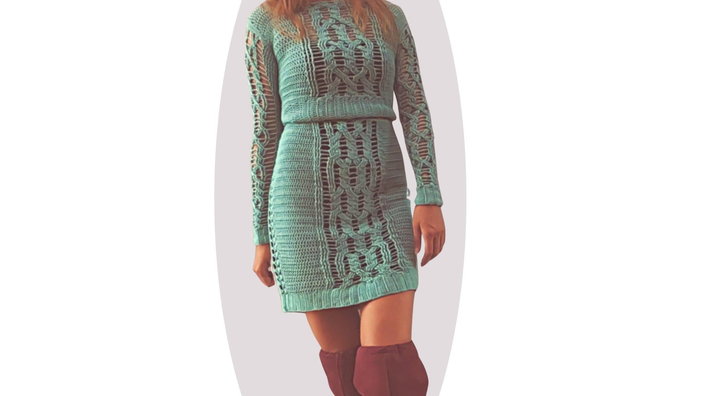 Crochet Skirt + Sweater Pattern - Magic - Mermaidcat Designs