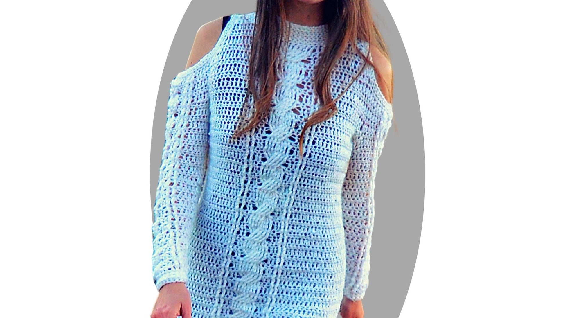 Crochet Sweater Dress Pattern - Levitate - Mermaidcat Designs