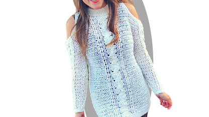 Crochet Sweater Dress Pattern - Levitate - Mermaidcat Designs