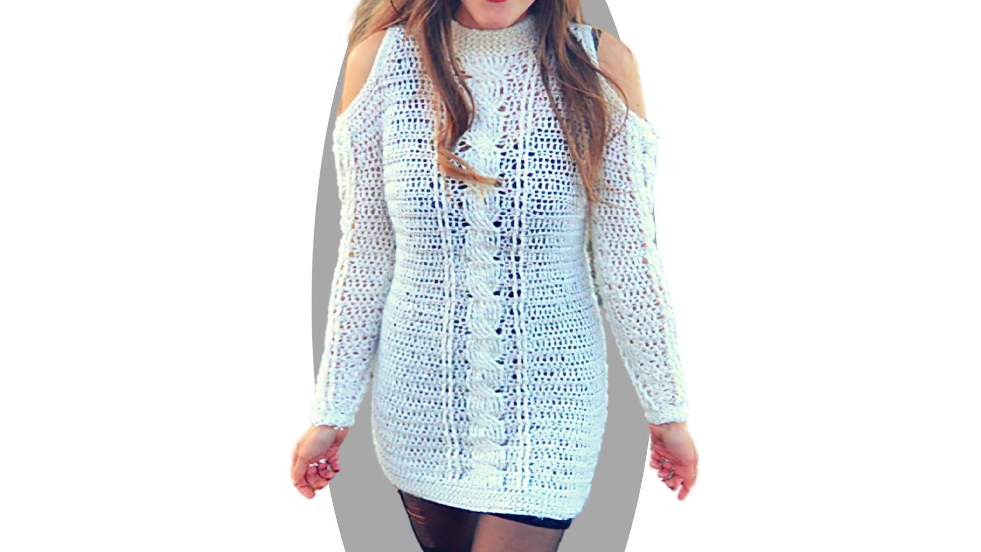 Crochet Sweater Dress Pattern - Levitate - Mermaidcat Designs