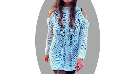 Crochet Sweater Dress Pattern - Levitate - Mermaidcat Designs