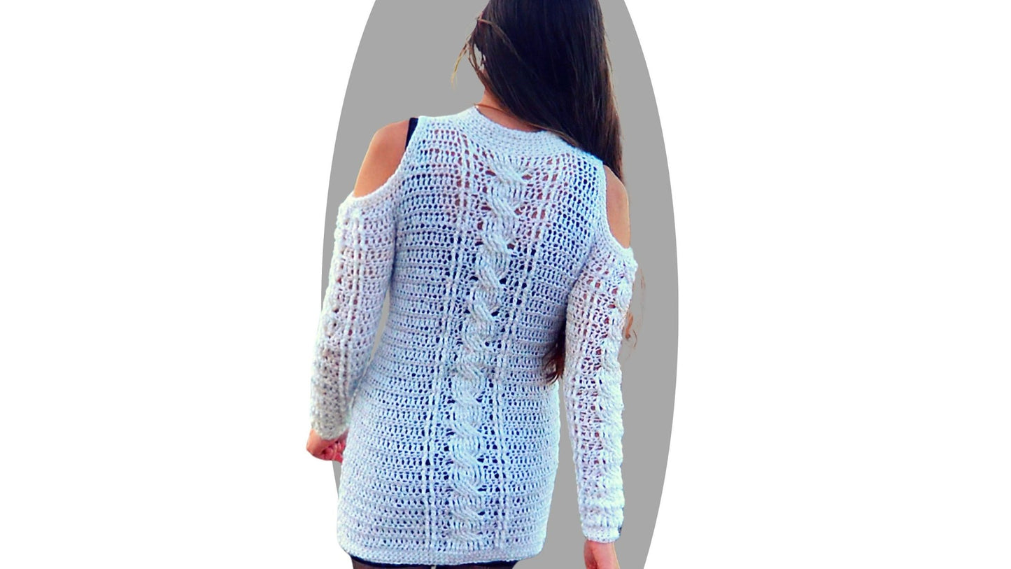Crochet Sweater Dress Pattern - Levitate - Mermaidcat Designs