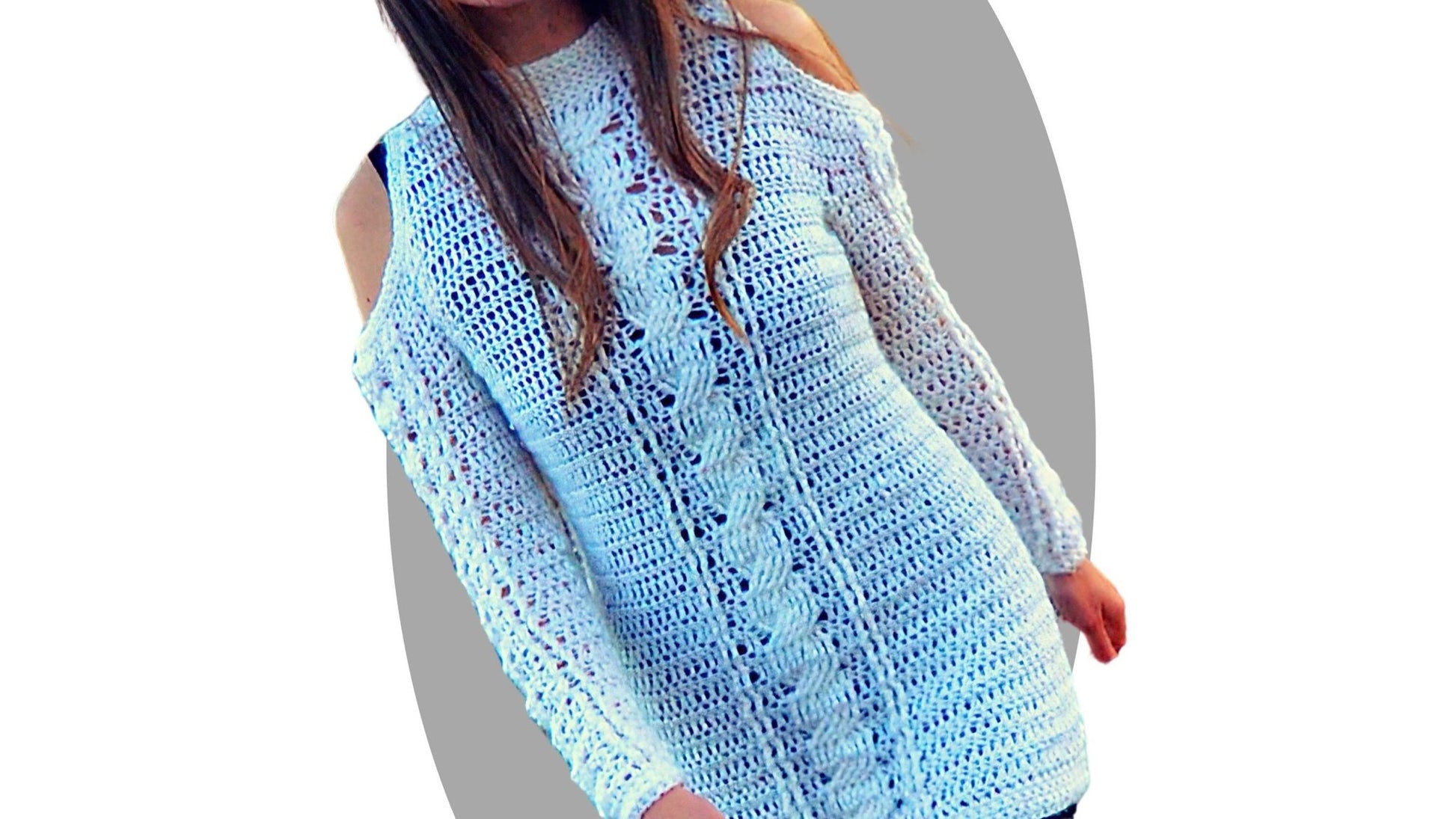 Crochet Sweater Dress Pattern - Levitate - Mermaidcat Designs