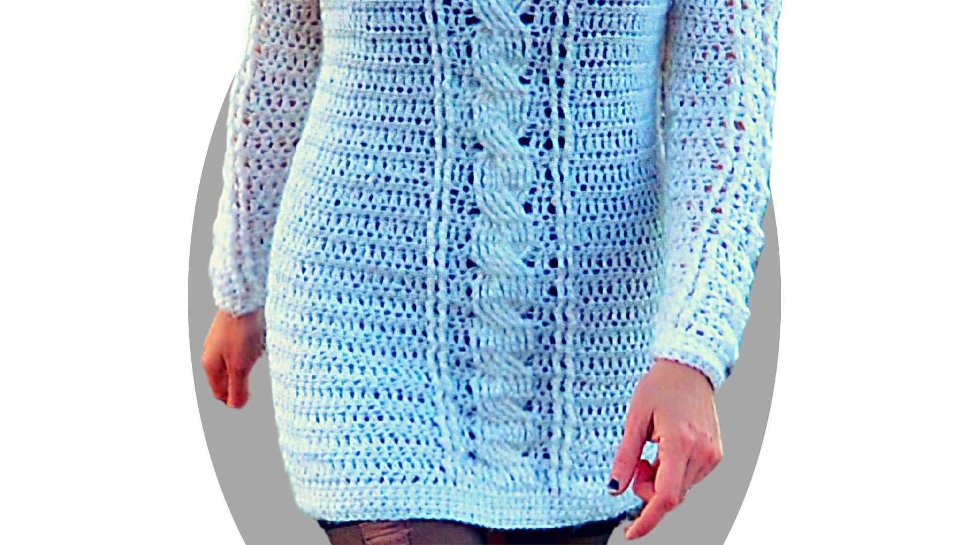 Crochet Sweater Dress Pattern - Levitate - Mermaidcat Designs