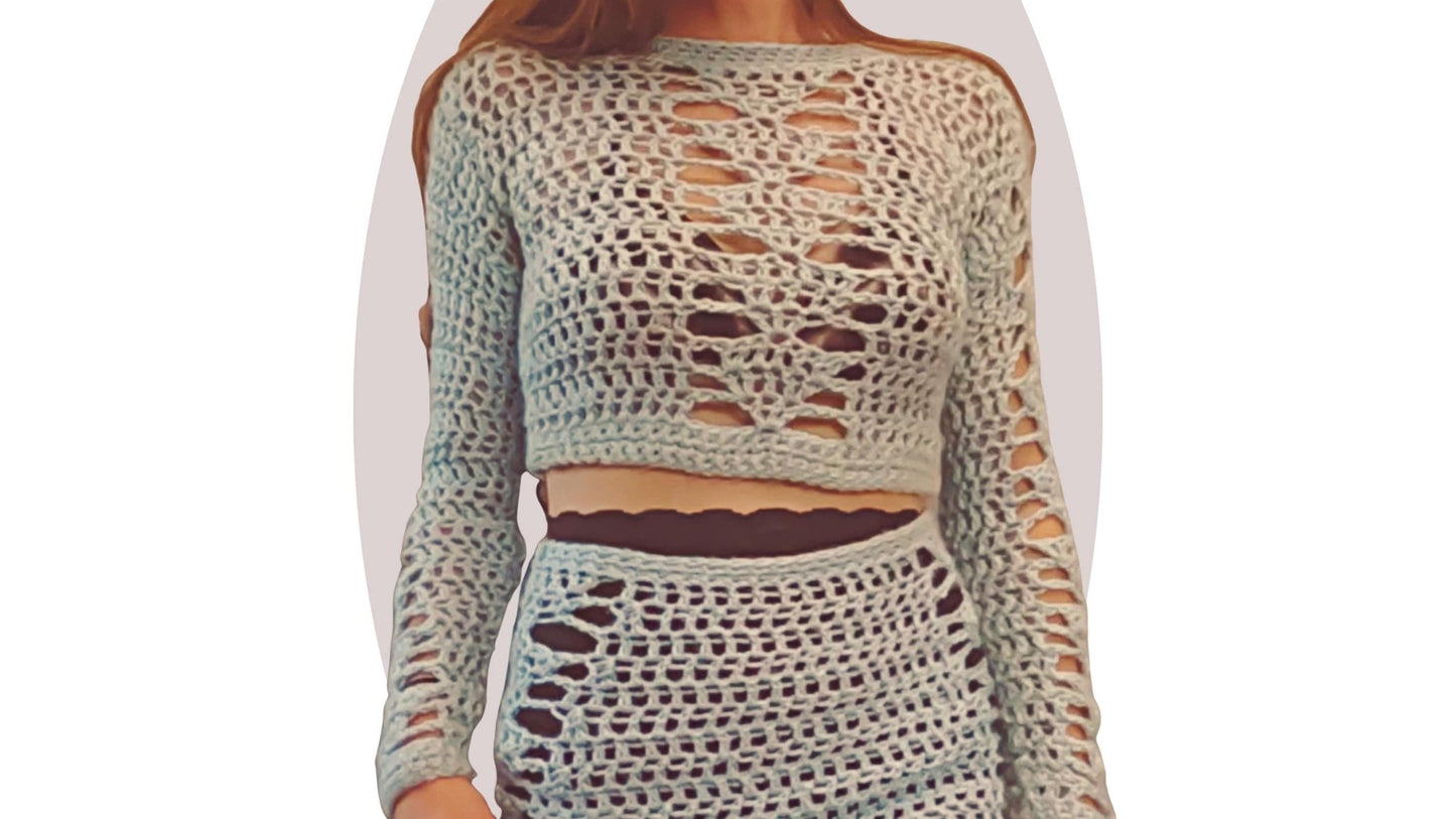 Crochet Sweater Pattern - Amplify - Mermaidcat Designs