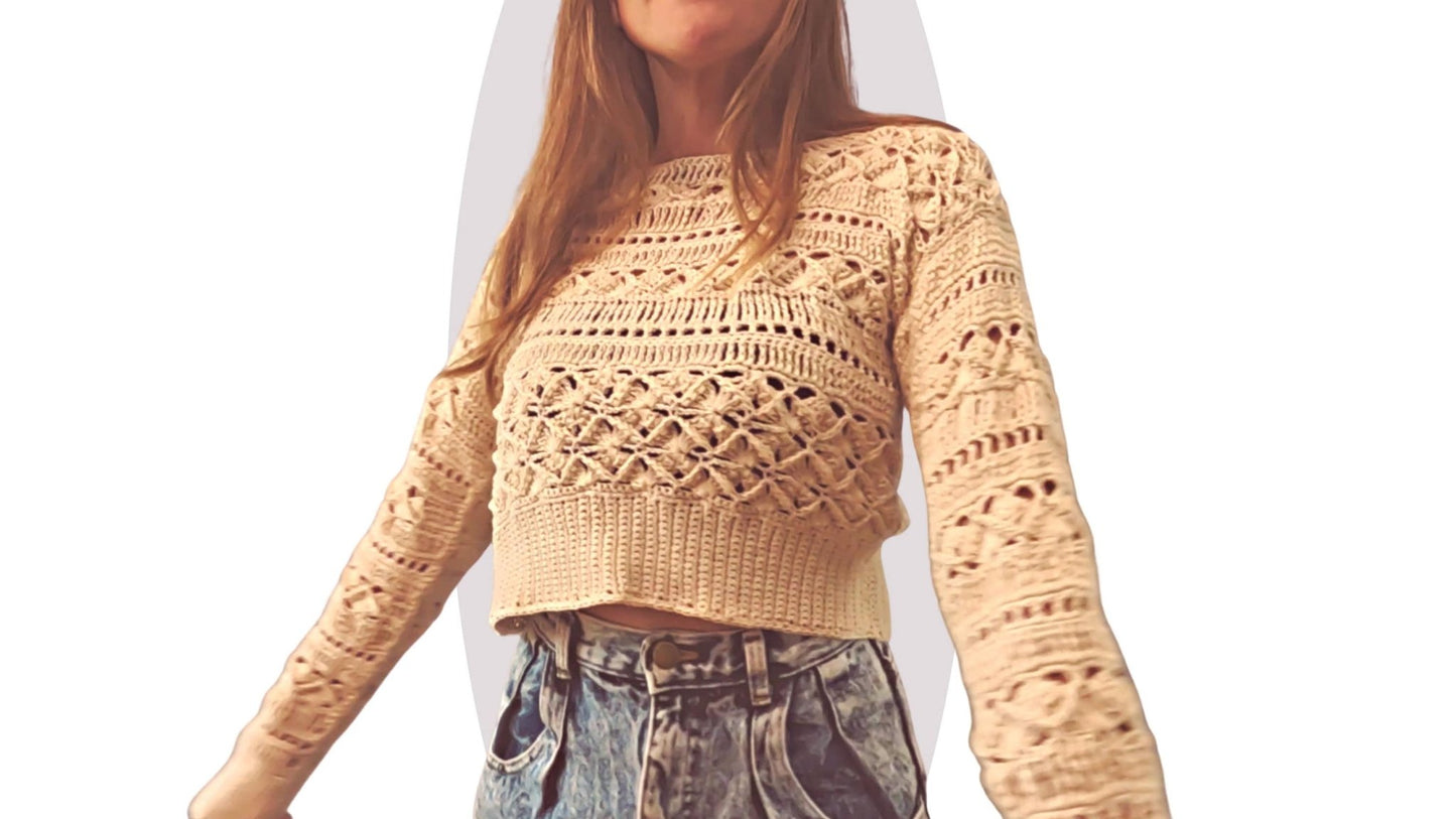 Crochet Sweater Pattern - Lust - Mermaidcat Designs
