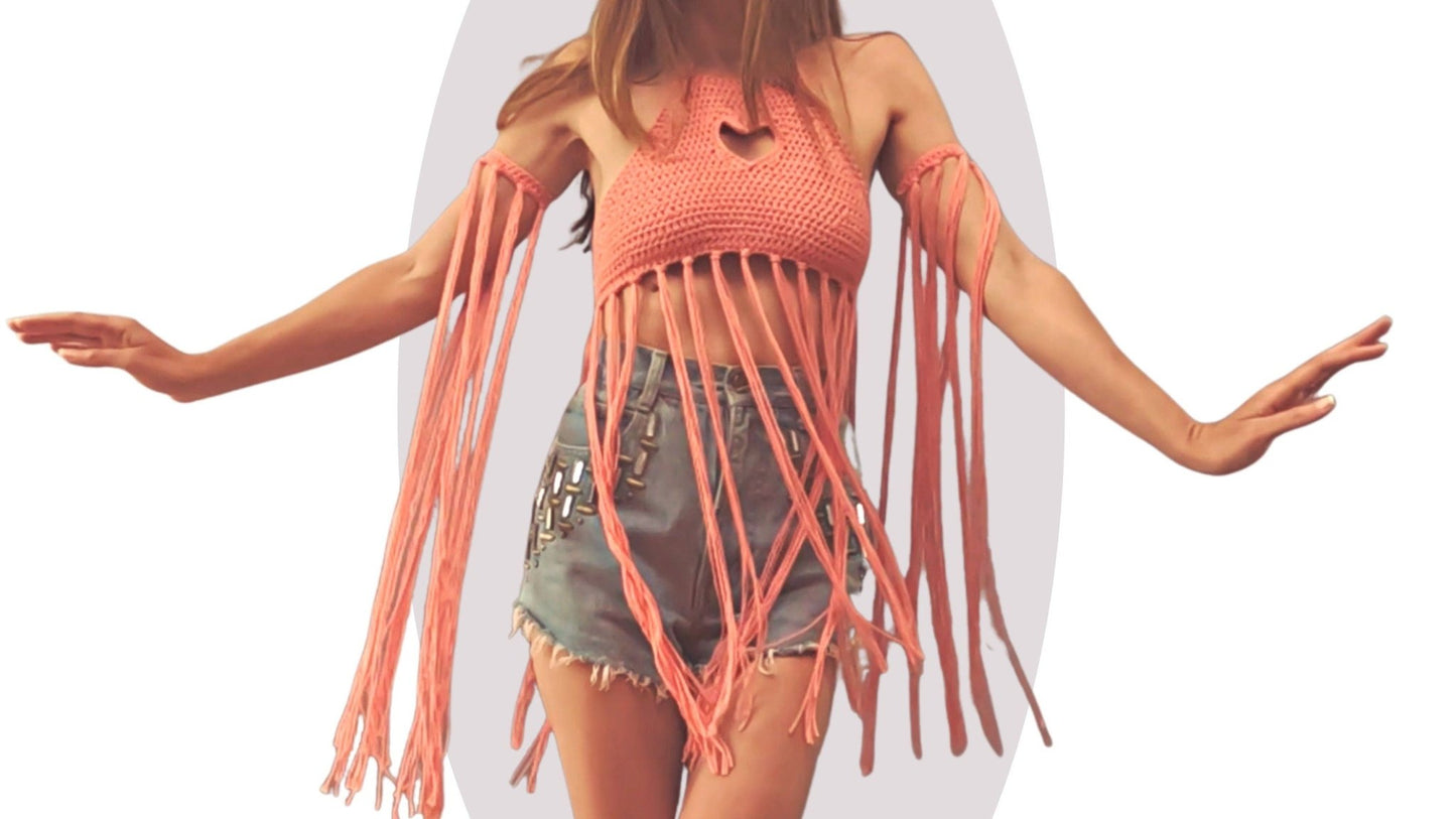 Crochet Top Pattern - Heart Strings - Mermaidcat Designs