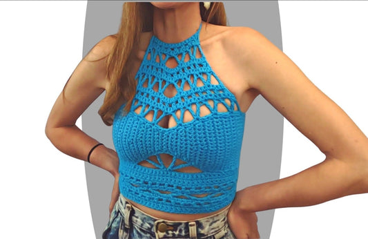 Crochet Top Pattern - Quantum - Mermaidcat Designs