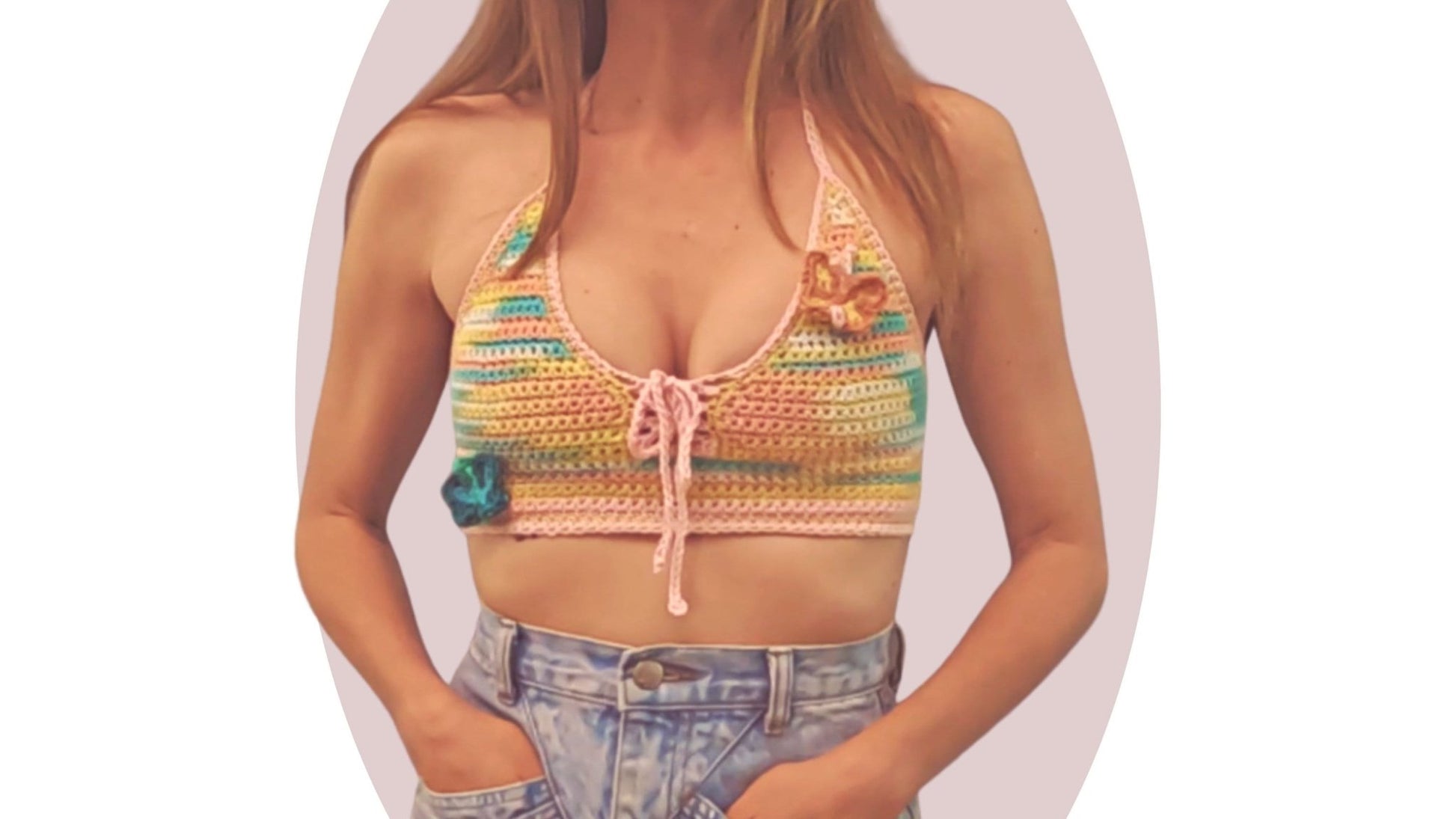 Crochet Top Pattern - Y2K Butterfly - Mermaidcat Designs