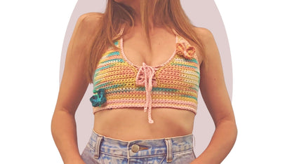 Crochet Top Pattern - Y2K Butterfly - Mermaidcat Designs