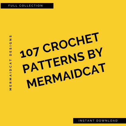 Mermaidcat 107 Crochet Pattern Collection - 75% OFF - Discount Applied In Cart - Mermaidcat Designs
