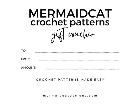 Mermaidcat Designs Gift Card – The Perfect Gift for Every Crocheter! - Mermaidcat Designs